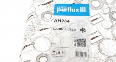 Салонный фильтр AH234 PURFLUX – (тонкой очистки) фото 5