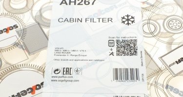 Салонный фильтр AH267 PURFLUX – (тонкой очистки) фото 5