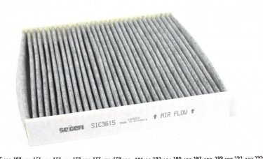 Салонний фільтр AHC193 PURFLUX – (из активированного угля) фото 2