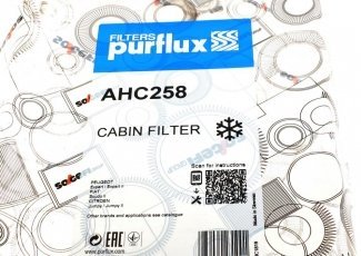 Салонний фільтр AHC258 PURFLUX – (из активированного угля) фото 4