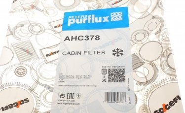 Салонний фільтр AHC378 PURFLUX – (из активированного угля) фото 5