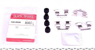 Купити 109-0026 QUICK BRAKE Ремкомплект гальмівних колодок Пежо 5008 (1.2, 1.6, 2.0)