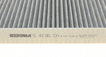 Салонный фильтр S 4136 CA Sofima – (из активированного угля) фото 3