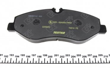 Гальмівна колодка 2206201 TEXTAR – подготовлено для датчика износа колодок фото 3