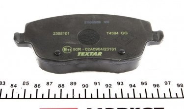 Гальмівна колодка 2358101 TEXTAR – без датчика зносу фото 4