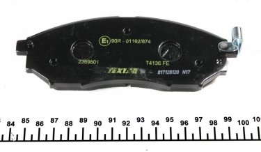 Гальмівна колодка 2369801 TEXTAR – с звуковым предупреждением износа фото 3