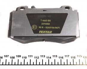Гальмівна колодка 2374502 TEXTAR – подготовлено для датчика износа колодок фото 3
