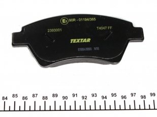 Тормозная колодка 2393001 TEXTAR – без датчика износа фото 4