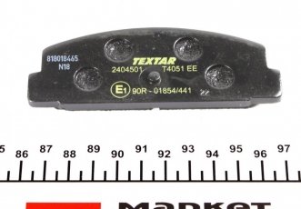 Гальмівна колодка 2404501 TEXTAR – без датчика зносу фото 4