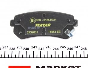 Тормозная колодка 2432001 TEXTAR – с звуковым предупреждением износа фото 4