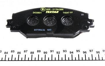 Гальмівна колодка 2433601 TEXTAR – без датчика зносу фото 3