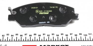 Гальмівна колодка 2435101 TEXTAR – с звуковым предупреждением износа фото 3