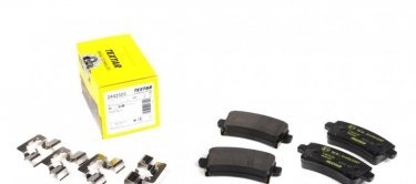 Купить 2442101 TEXTAR Тормозные колодки задние Малибу (1.6, 2.0, 2.4, 2.5) с звуковым предупреждением износа