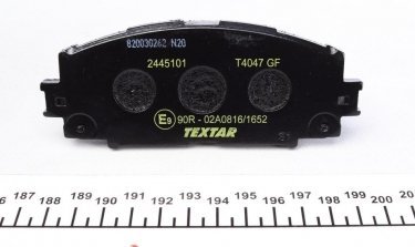 Тормозная колодка 2445101 TEXTAR – без датчика износа фото 3