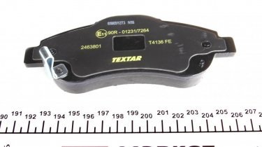 Тормозная колодка 2463801 TEXTAR – с звуковым предупреждением износа фото 4