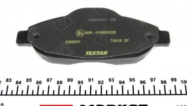 Тормозная колодка 2466001 TEXTAR – без датчика износа фото 4