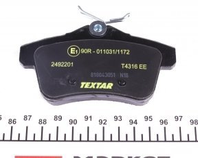 Тормозная колодка 2492201 TEXTAR – без датчика износа фото 4