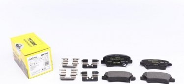 Купить 2533701 TEXTAR Тормозные колодки задние Kia Rio (1.1, 1.2, 1.4, 1.6) с звуковым предупреждением износа
