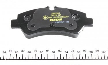 Тормозная колодка 2560301 TEXTAR – подготовлено для датчика износа колодок фото 4