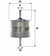 Купить WF8069 WIX Filtron Топливный фильтр (прямоточный) Орион (1.4, 1.6, 1.8)
