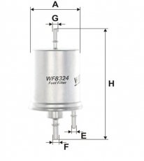 Купить WF8324 WIX Filtron Топливный фильтр (прямоточный) Audi A4 (B6, B7) (1.8 T, 1.8 T quattro)