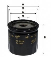 Купити WL7079 WIX Filtron Масляний фільтр (накручуваний) Kimo 1.3