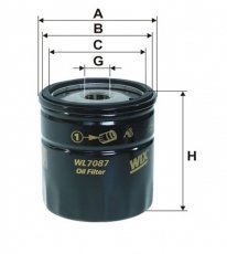 Купить WL7087 WIX Filtron Масляный фильтр (накручиваемый) Кадет (1.3 S, 1.6 D, 1.7 D)