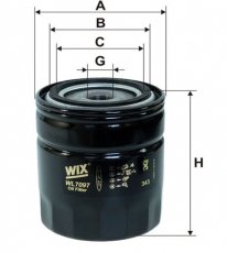 Масляный фильтр WL7097 WIX Filtron – (накручиваемый) фото 1
