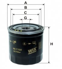 Масляный фильтр WL7100 WIX Filtron –  фото 1