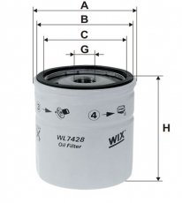 Купить WL7428 WIX Filtron Масляный фильтр (долговременный, накручиваемый) Мерива (1.6, 1.6 16V, 1.8)