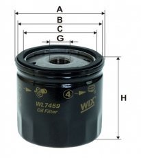 Масляный фильтр WL7459 WIX Filtron – (накручиваемый) фото 1
