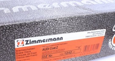 Тормозной диск 100.1242.20 Zimmermann фото 6