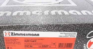 Тормозной диск 100.3327.20 Zimmermann фото 5