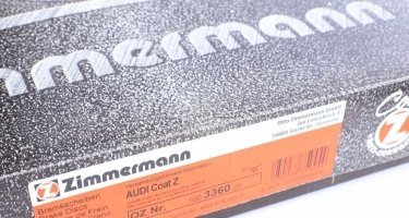 Тормозной диск 100.3360.20 Zimmermann фото 6