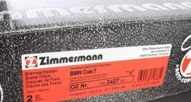 Гальмівний диск 150.3427.20 Zimmermann фото 6