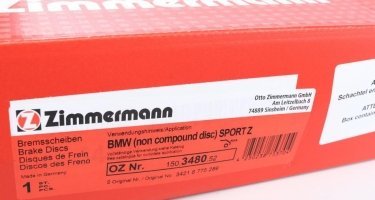 Тормозной диск 150.3480.52 Zimmermann фото 5