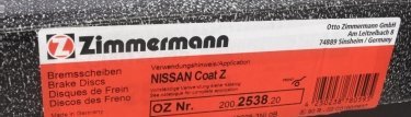 Тормозной диск 200.2538.20 Zimmermann фото 6