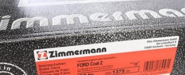 Тормозной диск 250.1375.20 Zimmermann фото 4