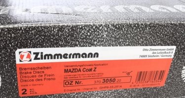 Тормозной диск 370.3050.20 Zimmermann фото 6