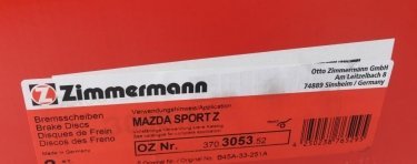 Тормозной диск 370.3053.52 Zimmermann фото 6