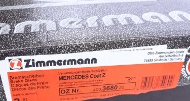 Тормозной диск 400.3680.20 Zimmermann фото 6