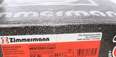Тормозной диск 400.5511.20 Zimmermann фото 5