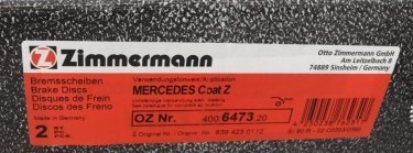 Гальмівний диск 400.6473.20 Zimmermann фото 5