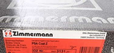 Гальмівний диск 440.3131.20 Zimmermann фото 5