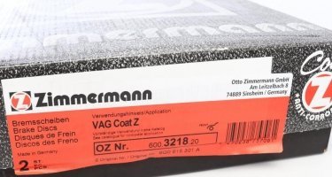 Тормозной диск 600.3218.20 Zimmermann фото 5