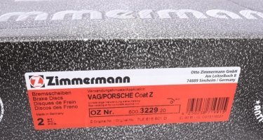 Тормозной диск 600.3229.20 Zimmermann фото 5