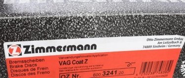 Гальмівний диск 600.3241.20 Zimmermann фото 5