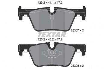Купить 25307 17,2 0 5 TEXTAR Тормозные колодки  2 серия (Ф22, Ф23) (1.5, 2.0) 