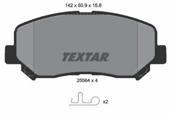 Купить 2556415814 TEXTAR Тормозные колодки  CX-5 (2.0, 2.2, 2.5) 