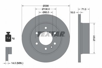 Купить 98200 1433 0 1 TEXTAR Тормозные диски Sprinter 906 (1.8, 2.1, 2.2, 3.0, 3.5)